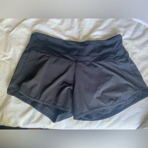LULULEMON black speed up shorts. 4” size 8